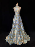 Stunning Prom Dress V-neck Floor Length Prom Dress Evening Dress Gala Dress Business Dinner Dress HZ0319