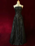 Pretty Prom Dress A Line Black Spaghetti Straps Evening Dress Prom Gown Gala Dress Business Dinner Dress HZ0319