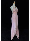 Sweet Prom Dress Halter Asymmetrical Hem Prom Gown Evening Dress Gala Dress Business Dinner Dress HZ0319
