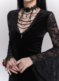 Newest Halloween Costume Black Women Teenage Girl Dress Long Sleeves Gothic Dress Party Dress HZ0319