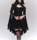 Halloween Costume Black Women Teenage Girl Dress Gothic Dress Party Dress HZ0319