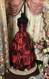 Charming Prom Dress Spaghetti Strapless Tiered Ball Gown Evening Dress Dancing Dress Birthday Party Dress HZ0319