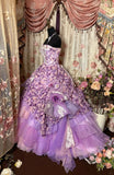 Sweet Ball Gown Strapless Tiered Prom Dress Evening Dress Quinceanera Dress Party Dress HZ0319