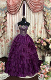 Charming Prom Dress Strapless Pleated Ball Gown Evening Dress Gala Dress Masquerade Ball HZ0319
