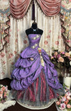 Pretty Prom Dress Strapless Pleated Ball Gown Evening Dress Gala Dress Masquerade Ball HZ0319