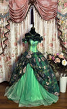 Pretty Prom Dress Off Shoulder Flower Ball Gown Evening Dress Gala Dress HZ0319