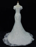 Elegant Wedding Dress Square Neck Mermaid Prom Dress Evening Dress Gala Dress HZ0319