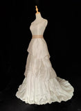 Elegant A Line Strapless Pleated Wedding Dress HZ0319