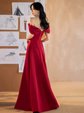 Elegant Prom Dress A Line Wine Red Prom Gown Evening Dress Gala Dress Dress HZ0319