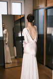 Minimalist Prom Dress Long Sleeve Backless Prom Dress Evening Dress Gala Dress HZ0319
