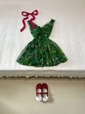 Cute Prom Dress V-neck Print Ruffle Short Prom Dresses Homecoming Dresses Party Dress HZ0319