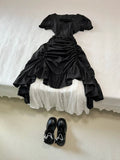 Beauty Prom Dress Square Neck Pleated Prom Dress Evening Dress Party Dress HZ0319
