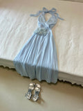 Elegant Prom Dress Halter Baby Blue Prom Dress Evening Dress Party Dress HZ0319