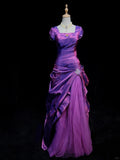 Pretty Prom Dress Square Neck Pleated Tulle Prom Gown Gala Dress Evening Dresses HZ0319
