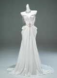 Stunning Prom Dress Strapless Crystal Prom Gown Evening Dress Gala Dress Party Dress HZ0319