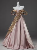 Sweet Prom Dress Pink Sweetheart Pleated Ball Gown Gala Dress Evening Dress HZ0319