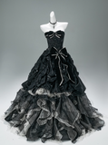 Gorgeous Prom Dress Strapless Pleated Tiered Ball Gown Gala Dress Evening Dress HZ0319