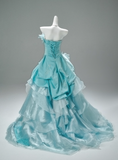 Sweet Prom Dress Strapless Ruffle Tiered Ball Gown Gala Dress Evening Dress Quinceanera Dresses HZ0319