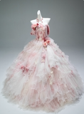 Gorgeous Prom Dress Off Shoulder Ruffle Pleated Ball Gown Gala Dress Evening Dress Quinceanera 16 Dress HZ0319