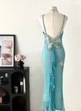 Pretty Prom Dress Spaghetti Straps Sequins Prom Gown Evening Dress Party Dress HZ0319