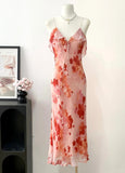 Elegant Prom Dress V-neck Print Ruffle Prom Gown Party Dresses HZ0319