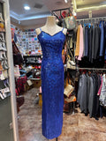 Shiny Prom Dress Spaghetti Straps Sequins Prom Gown Evening Dress Gala Dresses HZ0319