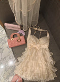 Cute Homecoming Dress Halter Tiered Short Prom Dress Gala Dresses Birthday Party Dress HZ0319