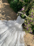 Pretty Prom Dress Spaghetti Straps Tulle Pleated Prom Dress Evening Dress Birthday Party Dress HZ0319
