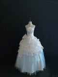 Stunning Ball Gown Strapless Pleated Evening Dress 16th Dress Prom Dress HZ0319