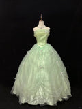 Sweet Prom Dress Strapless Pleated Tulle Birthday Dress Evening Dress Ball Gown HZ0319