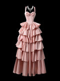 Beauty Prom Dress Sweetheart Pleated Tiered Prom Gown Evening Dress 16th Dress HZ0319