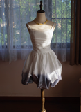 Cute Homecoming Dress Spaghetti Straps Pleated Short Prom Dress Birthday Party Dress Cocktail Dress HZ0319