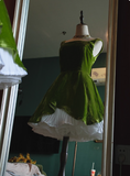 Cute Homecoming Dress Velvet A Line Square Neck Short Prom Dress Birthday Party Dress Cocktail Dress HZ0319