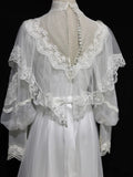 Elegant A Line High Collar Tulle Wedding Dress with Train HZ0319