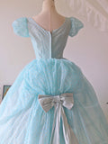 Cute Prom Dress Crew Neck Bowknot Ball Gown Sweet 16 Dress Evening Dress Birthday Party Dress HZ0319