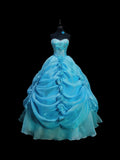 Sweet Prom Dress Sweetheart Crystal Pleated Ball Gown 16th Dress Evening Dress HZ0319