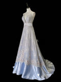 Charming Prom Dress A Line V-neck Backless Evening Dress Gala Dress HZ0319