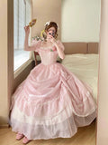 Cute Prom Dress Square Neck Pleated Lace Evening Dress Ball Gown Sweet 16 Dress Birthday Party Dress HZ0319
