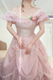 Cute Prom Dress Square Neck Pleated Lace Evening Dress Ball Gown Sweet 16 Dress Birthday Party Dress HZ0319