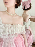 Sweet Prom Dress Pink Square Neck Pleated Ball Gown Evening Dress Quinceanera Dress HZ0319