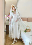 Sweet Summer Dress A Line Square Neck Pleated Women Dress Date Dress HZ0319