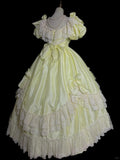 Sweet Prom Dress Crew Neck Pleated Lace Ball Gown Evening Dress Birthday Party Dress HZ0319