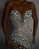 Shiny Homecoming Dress Sweetheart Party Dresses Short Prom Dress Black Girl Dress HZ0319