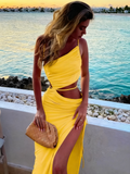 Beauty Summer Dress Spaghetti Straps Pleated Slit Women Dress Vacation Outfits Party Dress HZ0319
