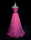 Pretty Prom Dress A Line Spaghetti Straps Pleated Evening Dress Gala Dress HZ0319
