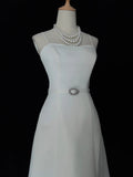 Minimalist A Line Spaghetti Straps Wedding Dress HZ0319