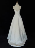 Minimalist A Line Spaghetti Straps Wedding Dress HZ0319