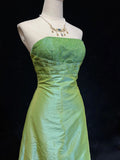 Pretty Prom Dress A Line Strapless Pleated Beaded Evening Dress Gala Dress HZ0319