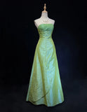 Pretty Prom Dress A Line Strapless Pleated Beaded Evening Dress Gala Dress HZ0319