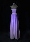 Elegant Prom Dress Halter Gradient Pleated Evening Dress Gala Dress Party Dress HZ0319